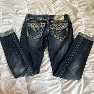 Women's Miss Me Blue Embellished Jeans